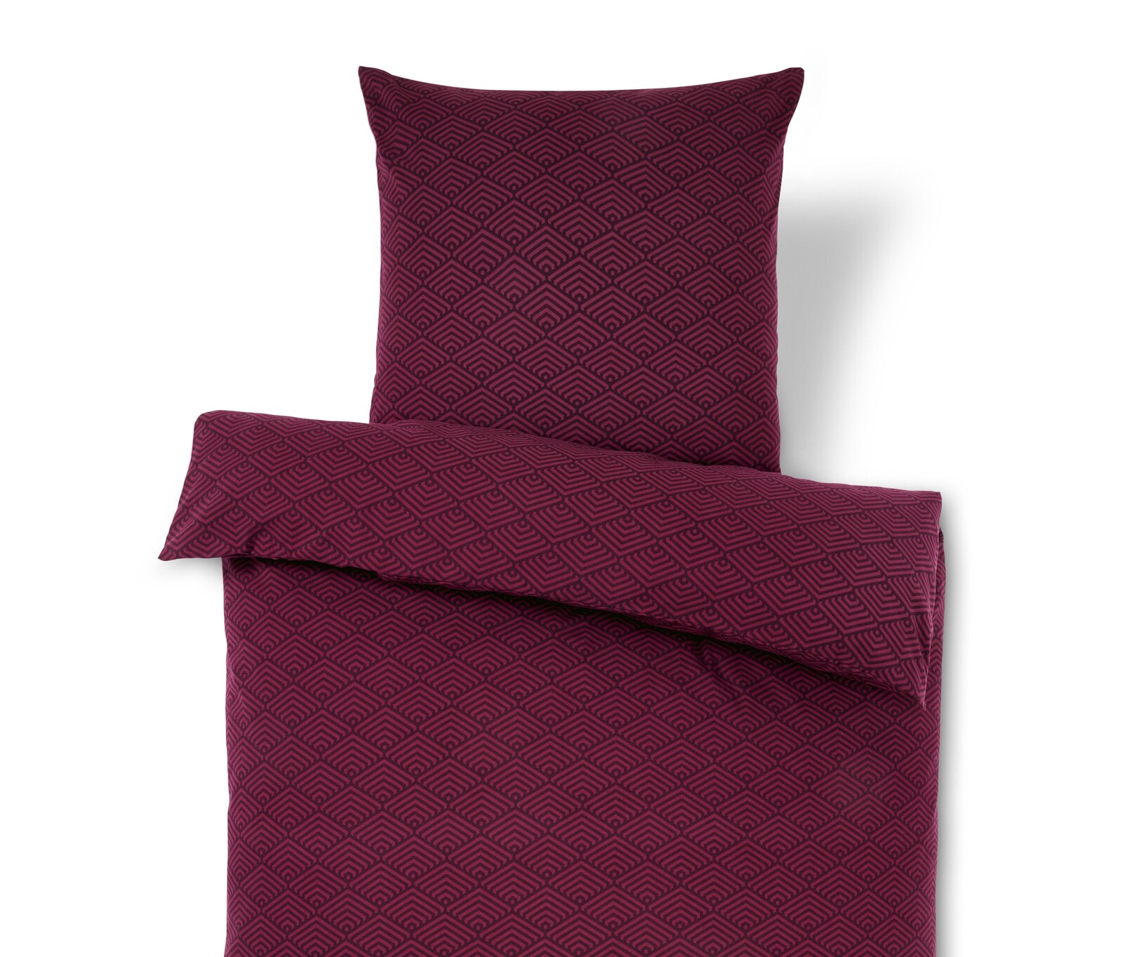 Tchibo - Povlečení z biberu - barva: červená