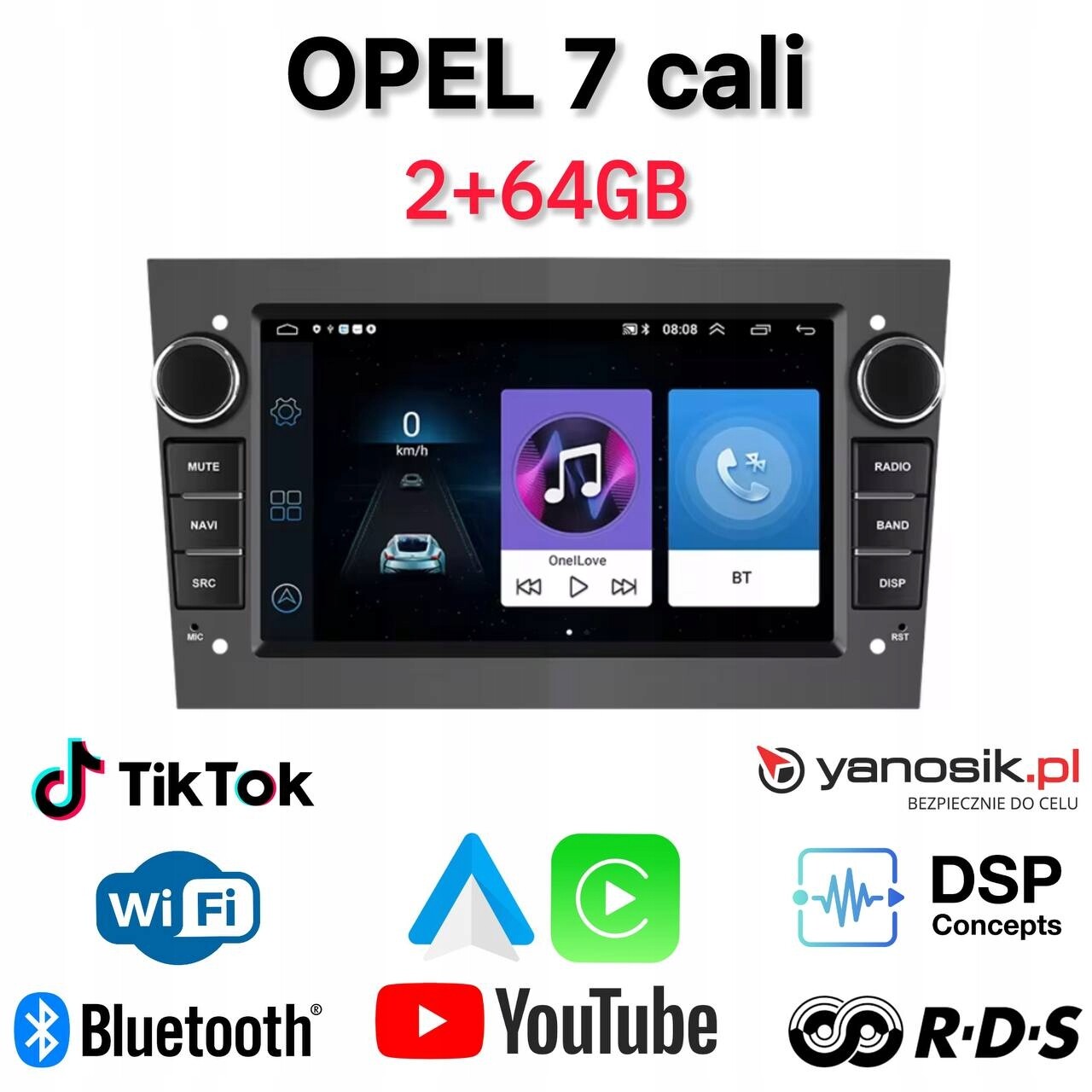 Radio Navigace Android Opel Astra H Corsa D Zafira B Vectra C CarPlay