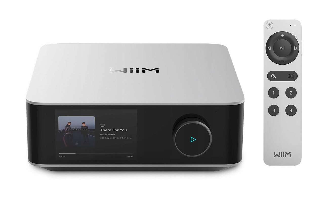Wiim Amp Ultra – Zesilovač integrovaný do síťového přehrávače, stříbrný