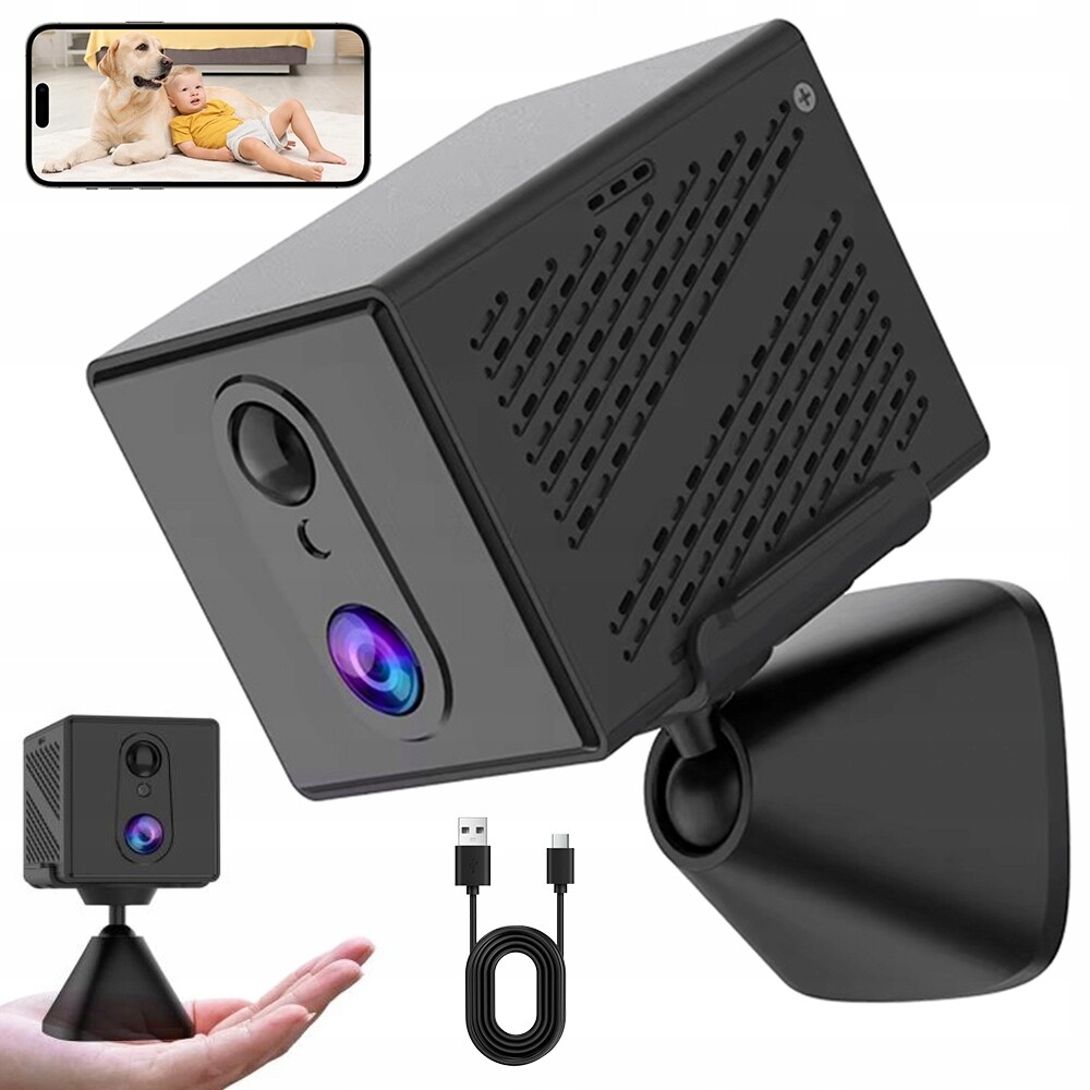 Mini Špionážní Kamera Skrytá Detekce Monitorování 2K Noční 5G