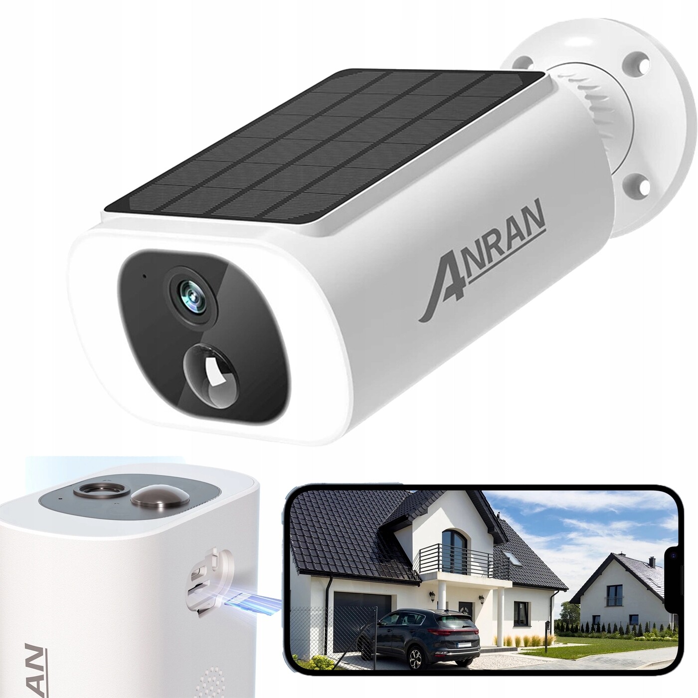 Bezpečnostní kamera 2K Solar Bezdrátová WiFi Venkovní Pir Barva Noc