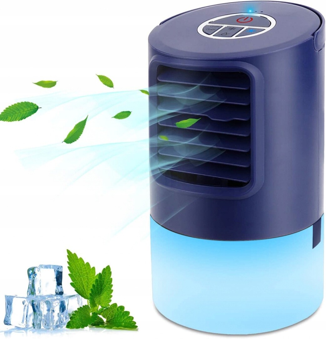 Klimatizátor 5v1 RenFox Chladí, Zvlhčuje, Rgb Led, Tichý, 800 ml