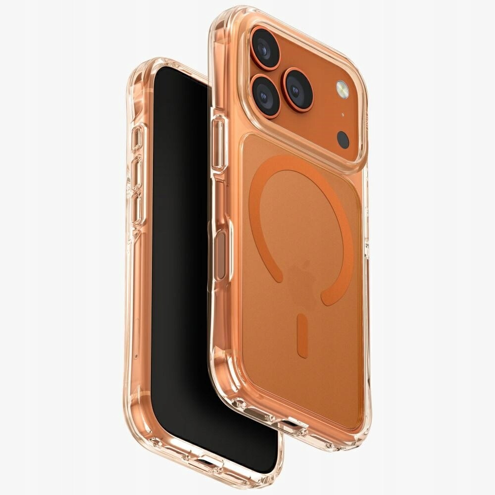 Pouzdro Uniq pro iPhone 17 Pro MagClick, oranžový ochranný zadní kryt z Tpu