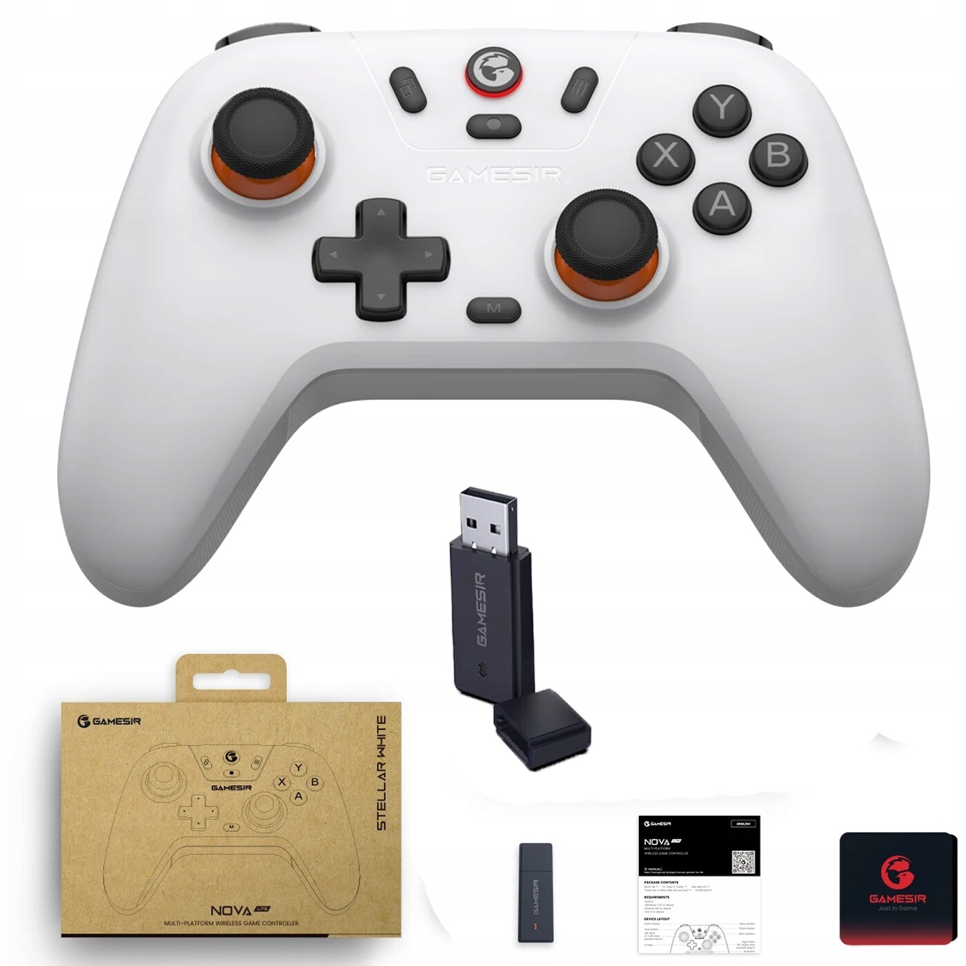 Bezdrátový ovladač Pad pro Switch Pc Android iOS Hall Effect Bílý