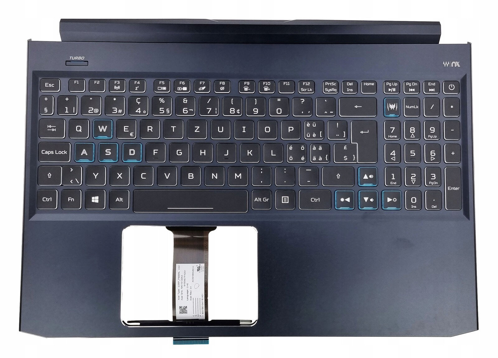 Klávesnice Pouzdro Acer Helios 300 PH315-52 Švýcarská