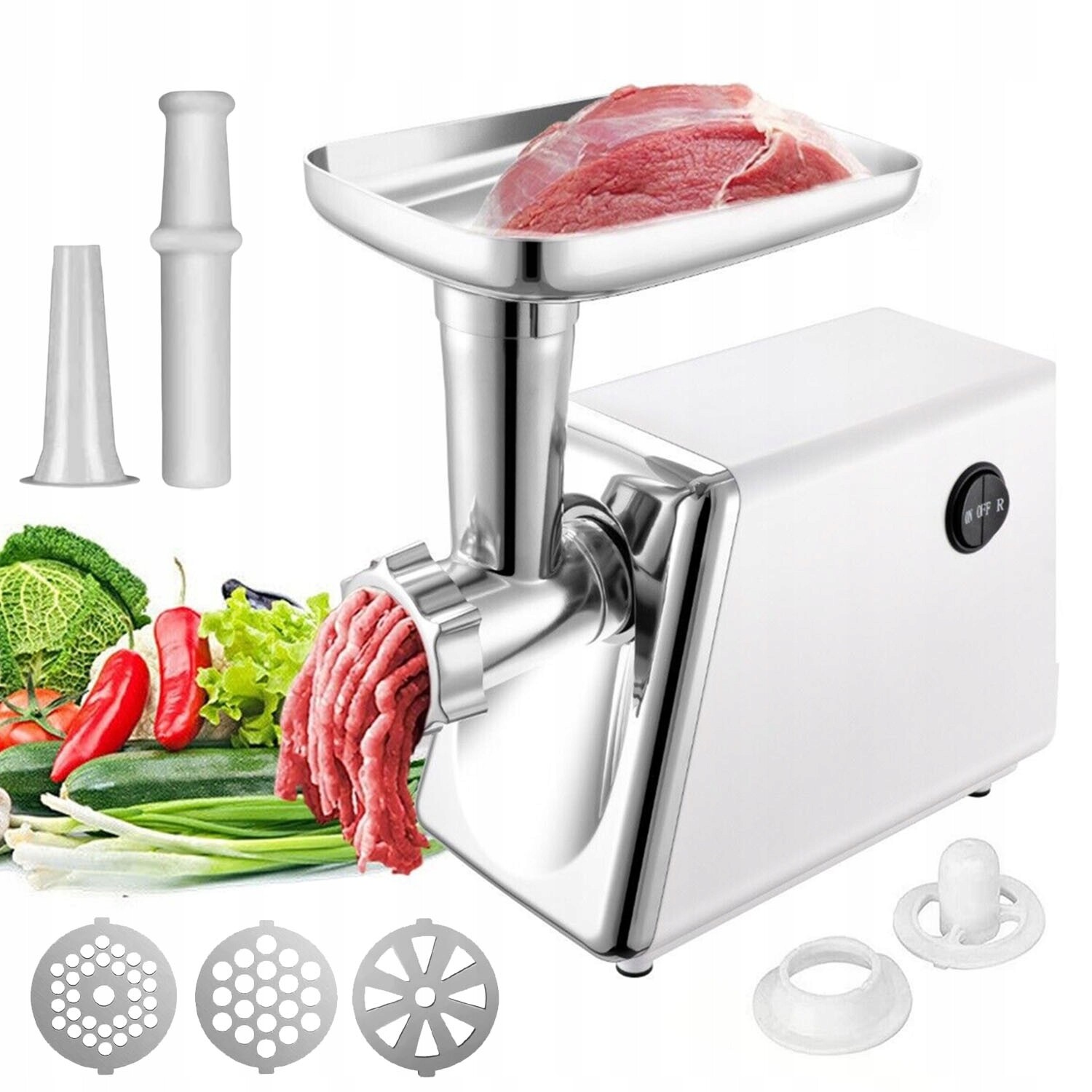 Elektrický Mlýnek Na Maso 3 Sítka 800 W Pro Napichování Klobás