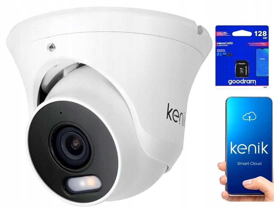 Kamera Kenik KG-5430DAS-ILC 5MP Ivs Wdr IP67 Dual Light Karta 128GB