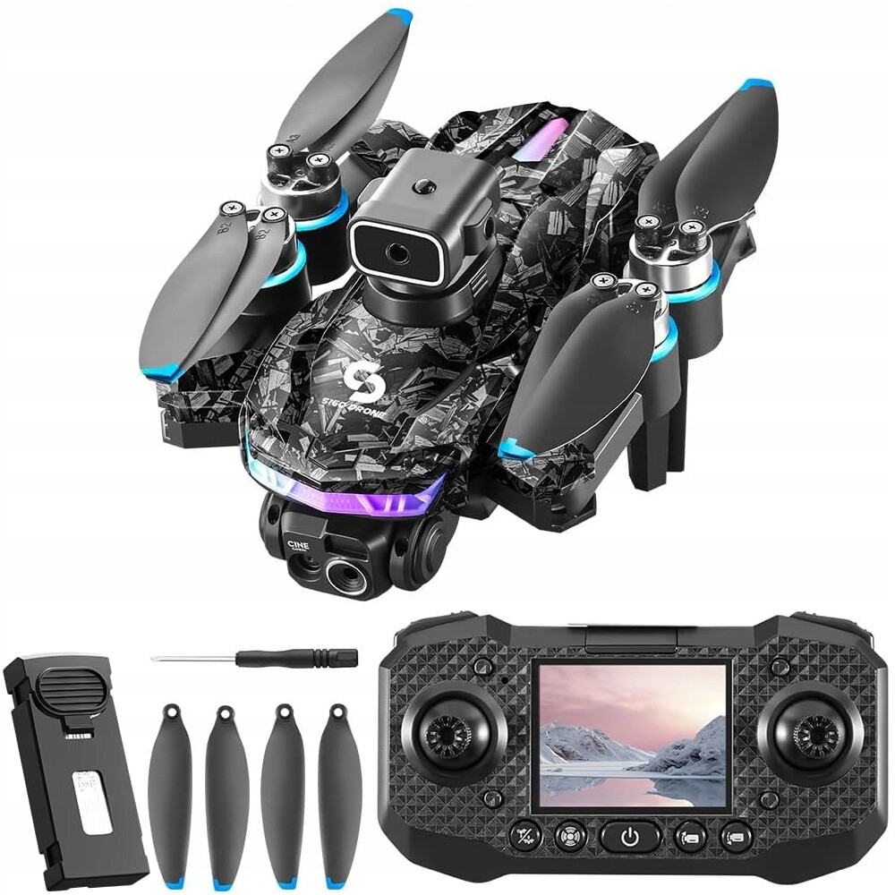 Dron s obrazovkou 1080P bez chytrého telefonu Kamera Hd Led světla pro začátečníky