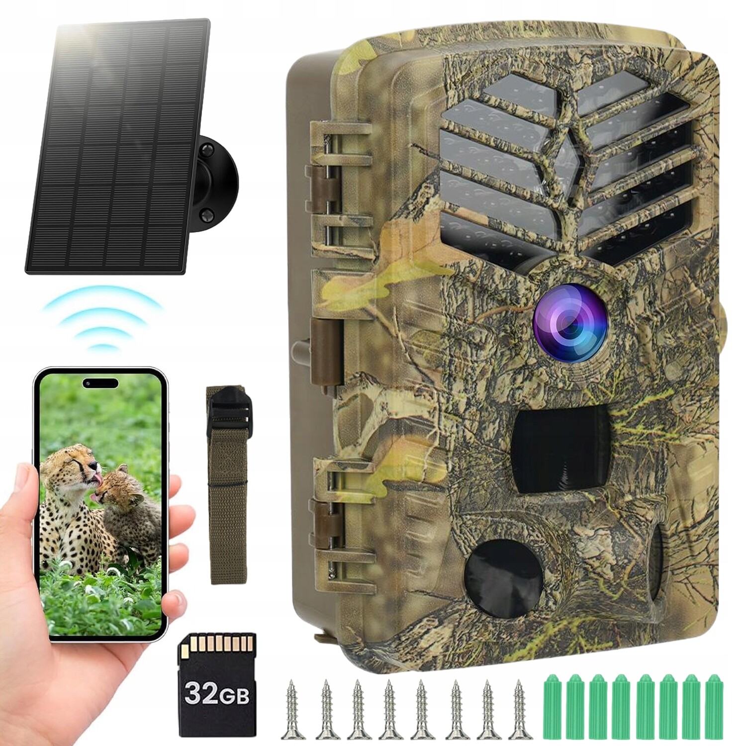 Kamera Lesní Lovecká Fotopast Fhd 2.7K 48MP Ir 940NM WiFi S Aplikací