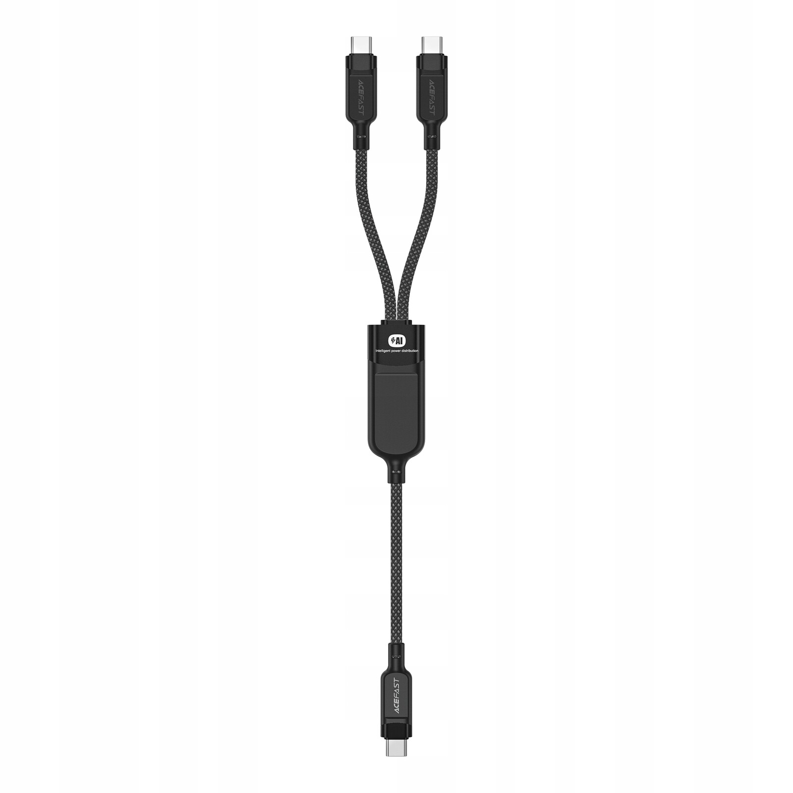 2V1 Kabel Dvojitý Usb-c 2X Usb-c 100W 480MB/S Černý Acefast