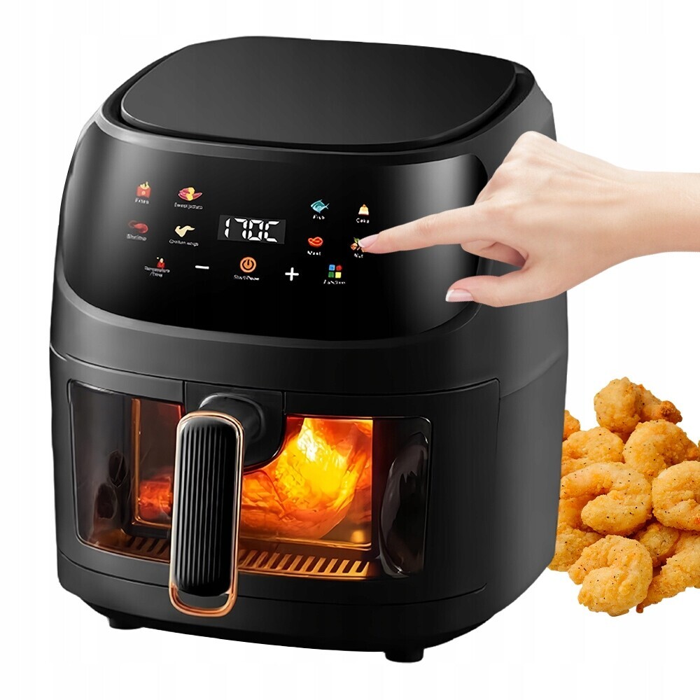 Fritéza Bez Tuku 1800 W 8 L Fritéza Air Fryer S Dotykovým Displejem