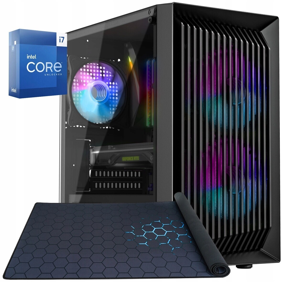 Herní Počítač Rtx 4060 Core i7 32GB Ram Ssd 1TB Windows 11 Rgb Dárek
