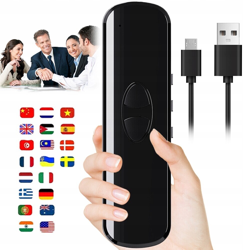 Dvojsměrný hlasový překladač 107 jazyků Cestování Podnikání Učení