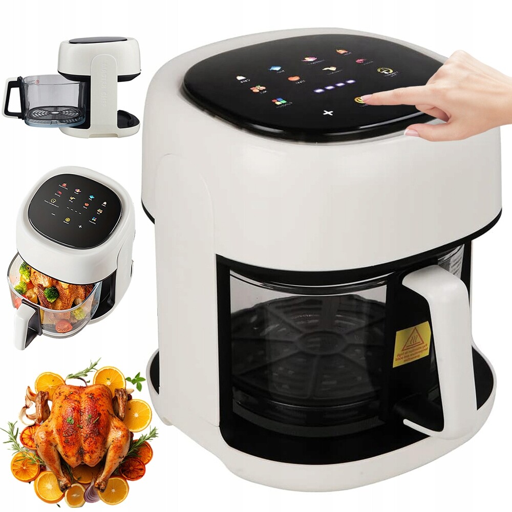 Fritéza bez tuku 6 l Rychlé smažení bez předehřívání 1350 W