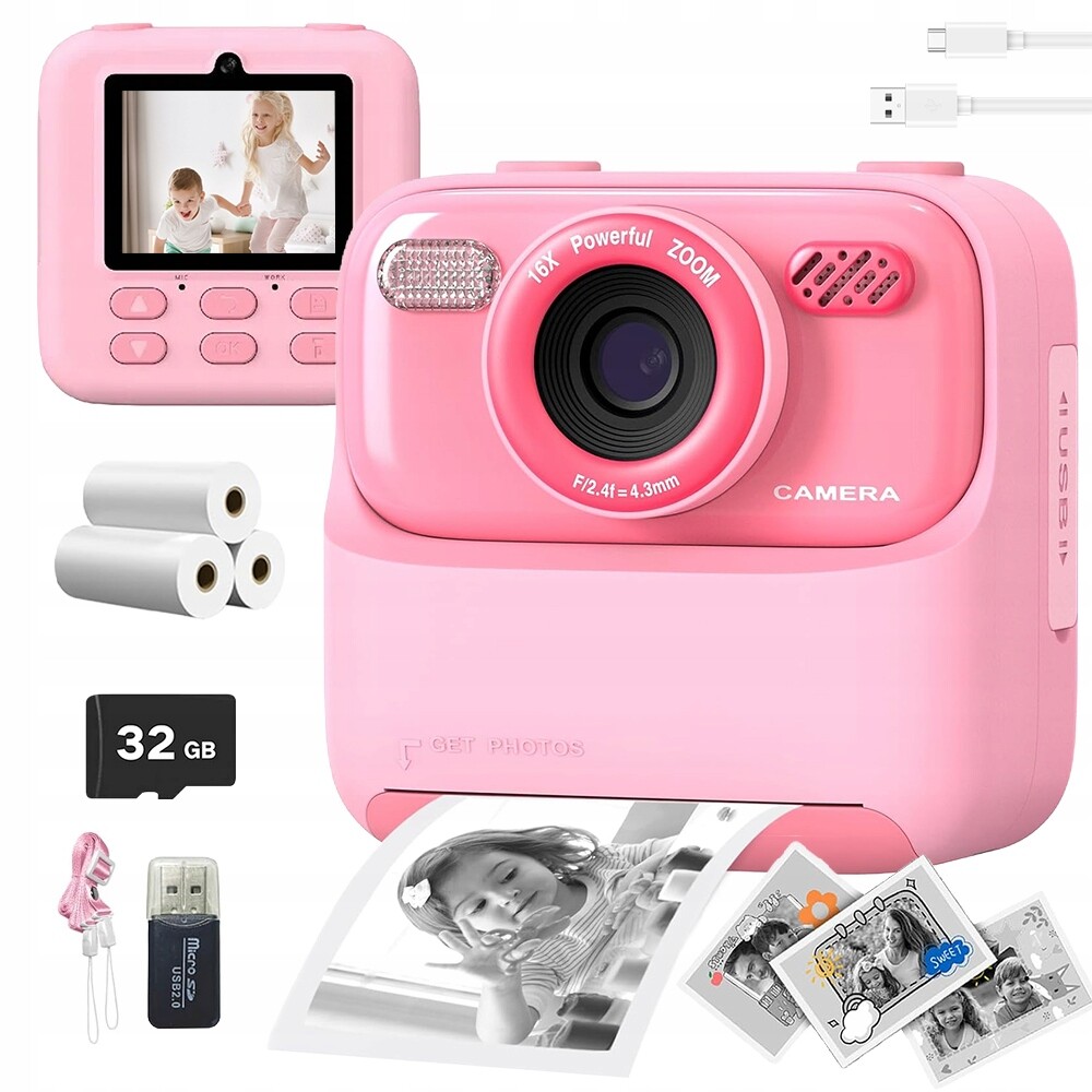 Hd Digitální Fotoaparát Pro Děti 1080P 32G, Přenosný Jako Dárek