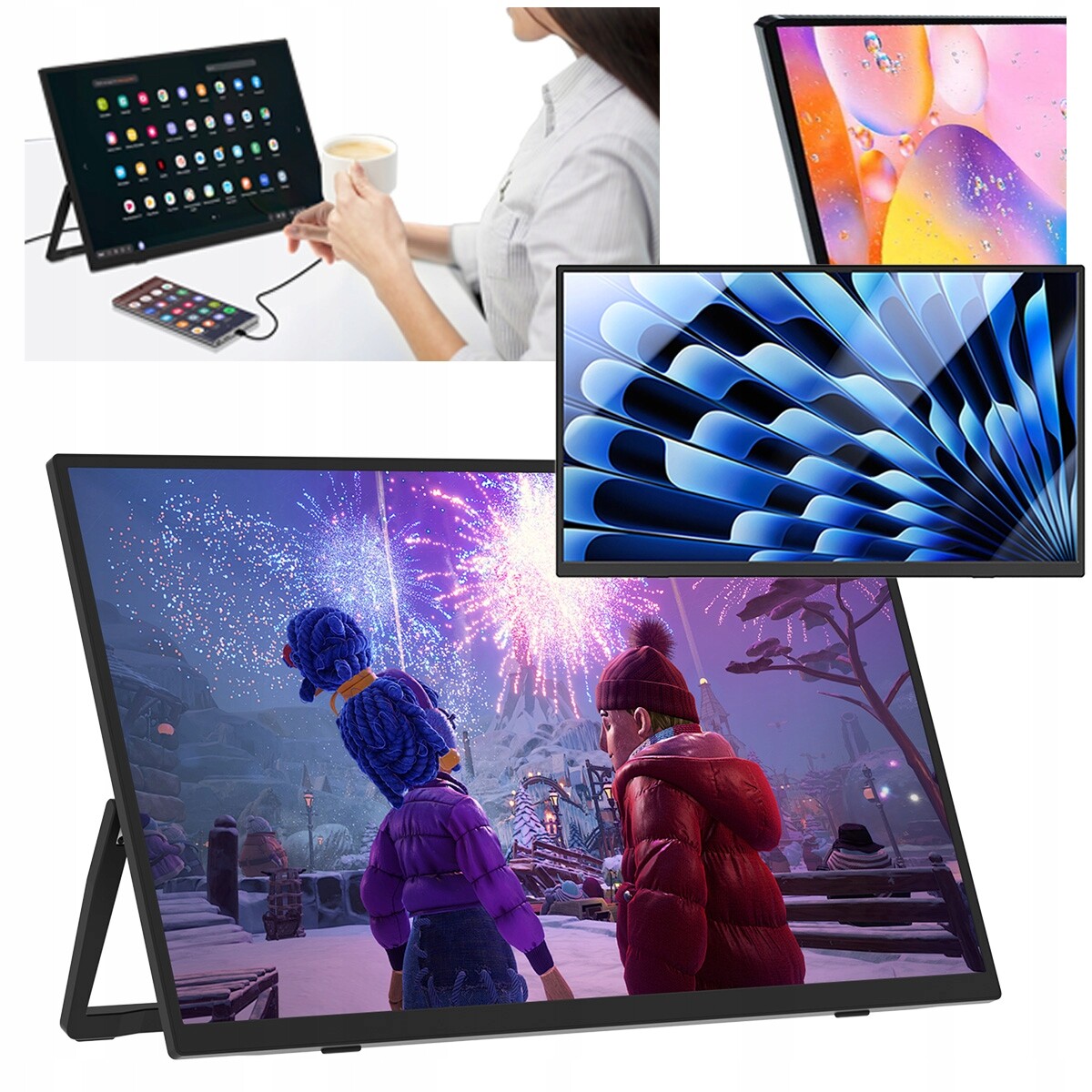 Přenosný monitor Pro Notebook Telefonu 15,6