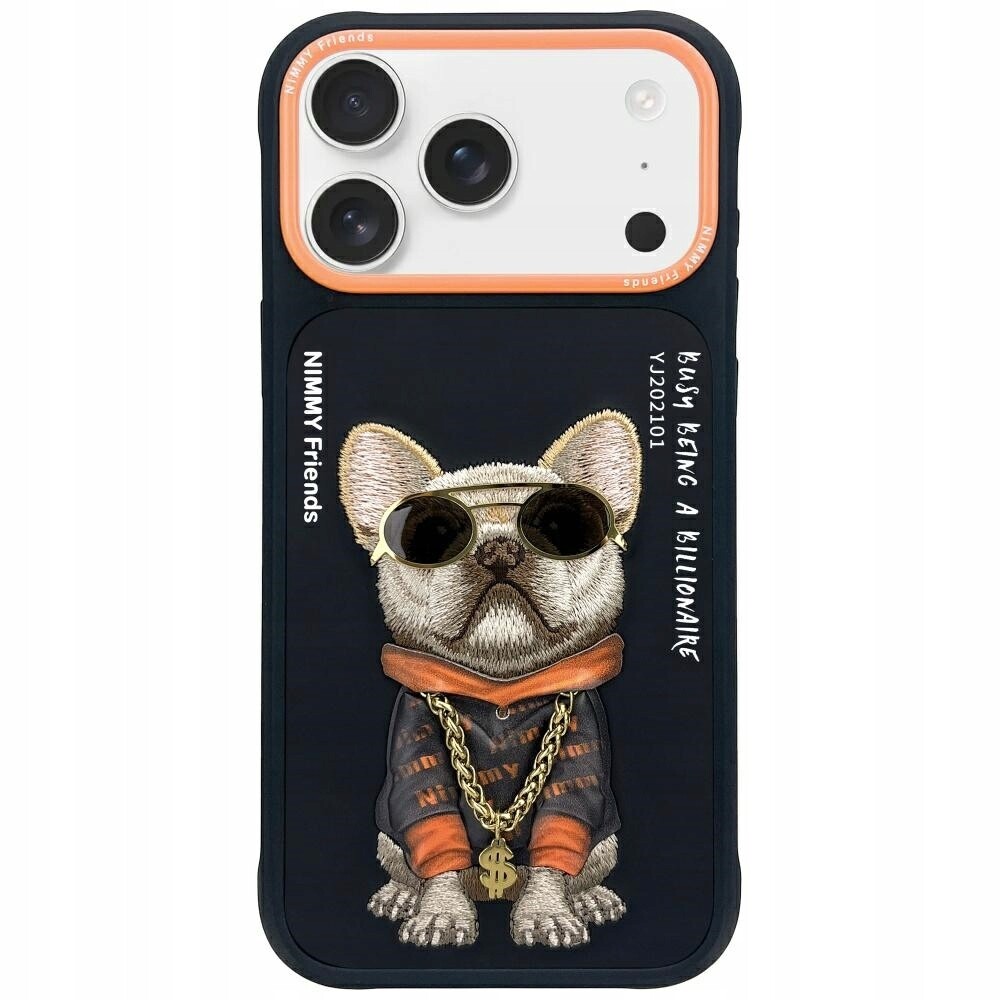 Pouzdro Nimmy Glasses Cool Dog pro iPhone 17 Pro, černé