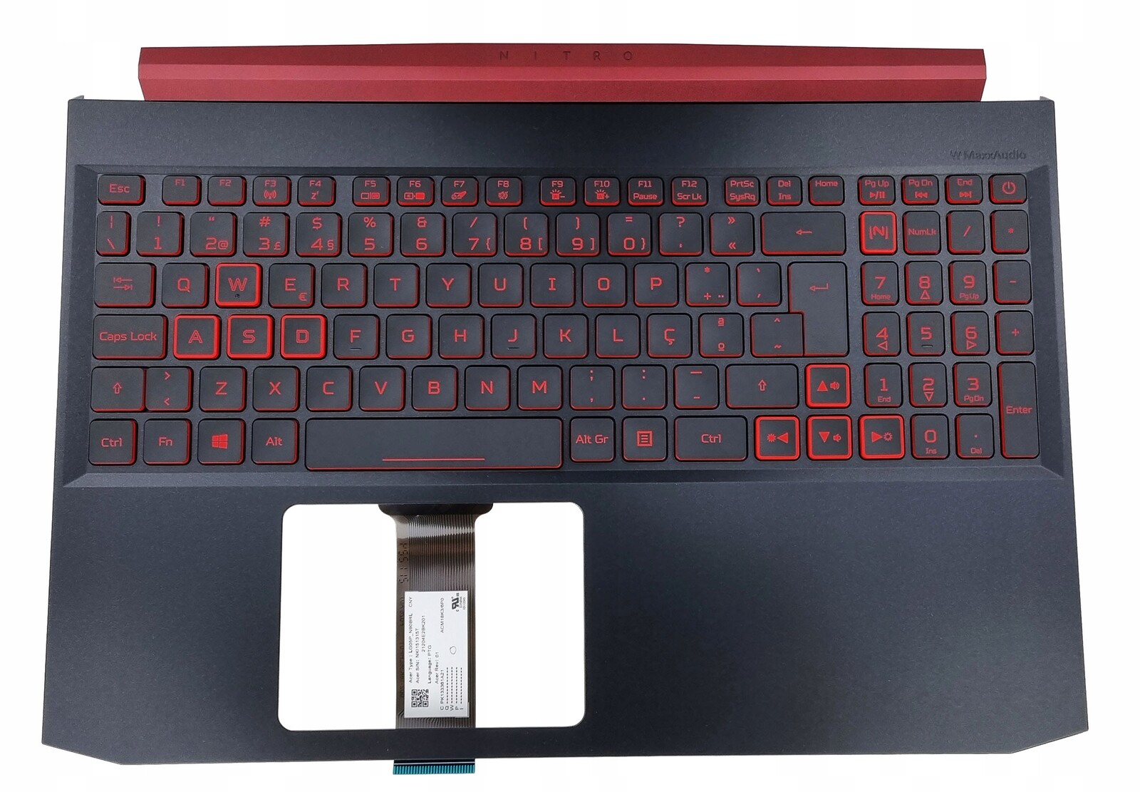 Pouzdro Klávesnice Acer Nitro 5 AN515-54 GTX1660TI Portugalské