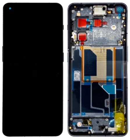 100% Originální LCD displej Service Pack Rámeček OnePlus 11 Černý