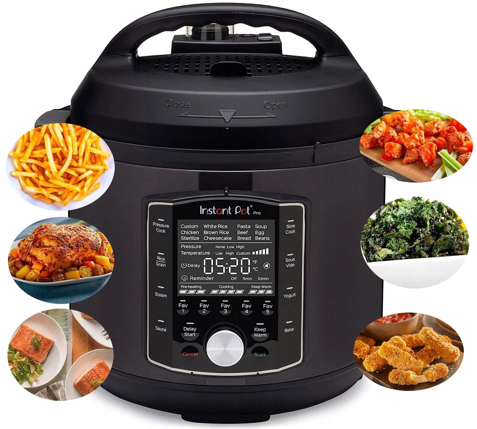 Multicooker 10 V 1 Instant Pot Pro 5,7 L 1200 W Rýžovar Parní Hrnec Tlakový Hrnec