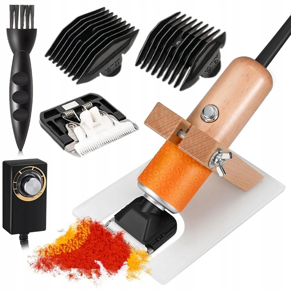 Profesionální zastřihovač koberců a zvířecích chlupů s dřevěnou rukojetí