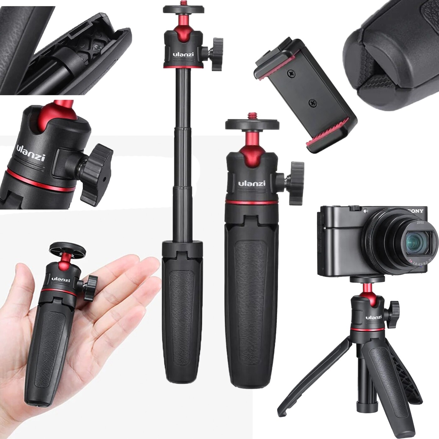 Tripod Rozkládací Stativ Pro Fotoaparát, Lehký Telefon Do Kapsy, Selfie Tyč