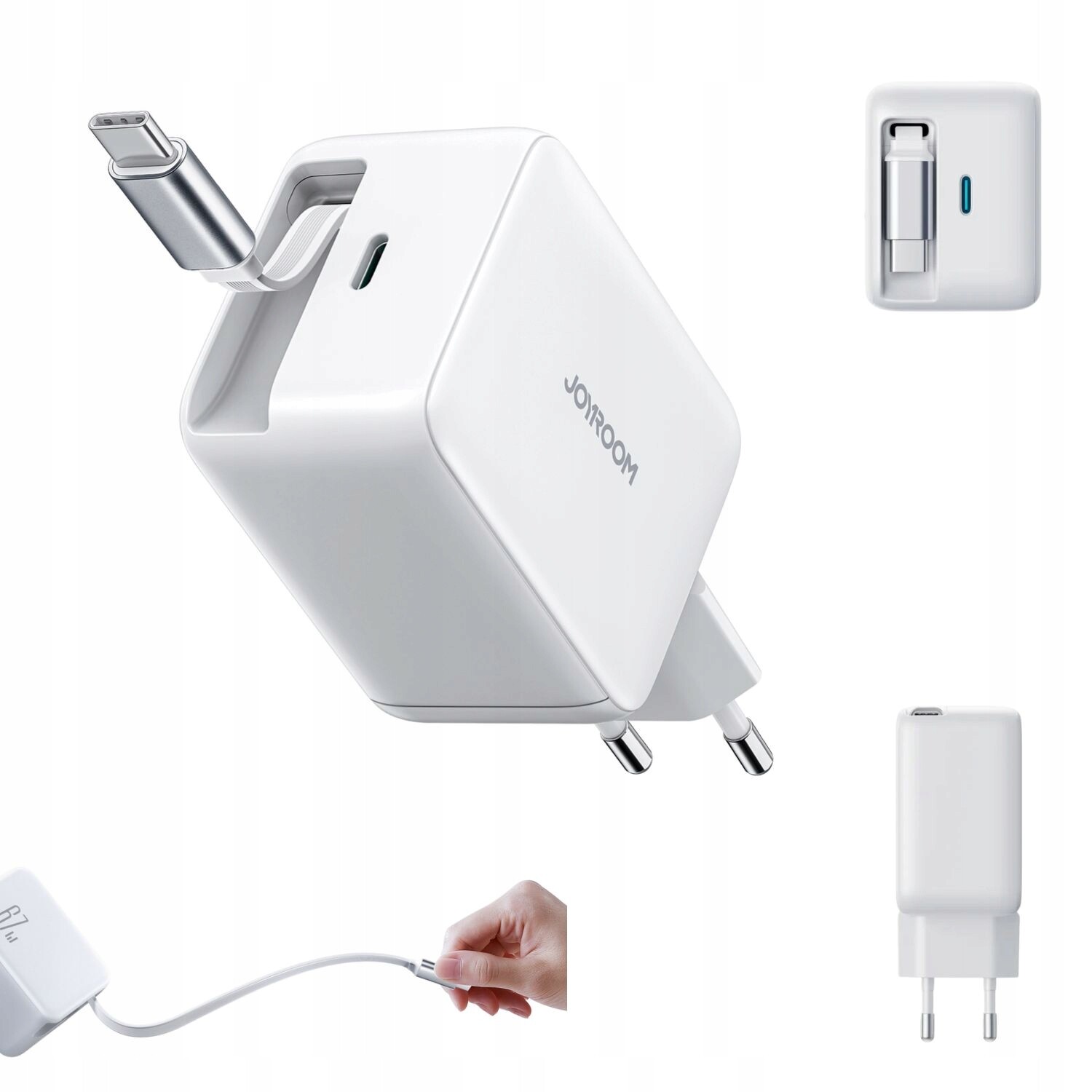 Rychlá 67W Nabíječka GaN S Vestavěným Kabelem Usb-c JR-TCL06 Joyroom