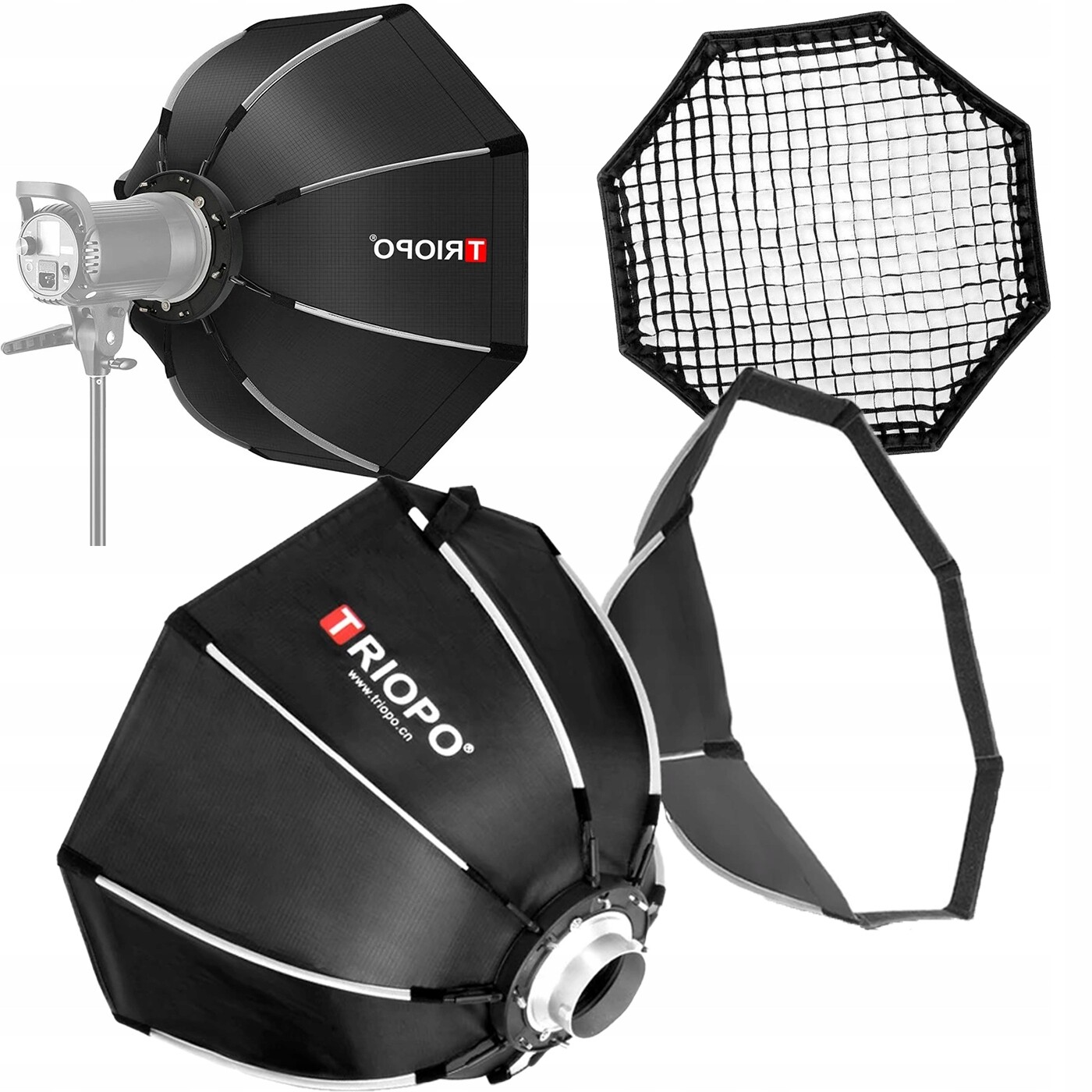 Softbox 90 cm Octagon Bowens Grid Studio Outdoor Flash Difuzér pro fotografování