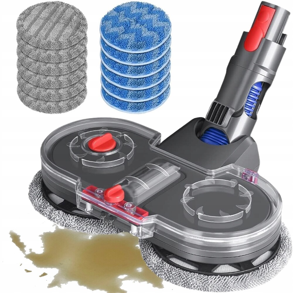 Elektrická hlava mopu pro Dyson V7 V8 V10 V11 V15 s 12 vyměnitelnými deskami