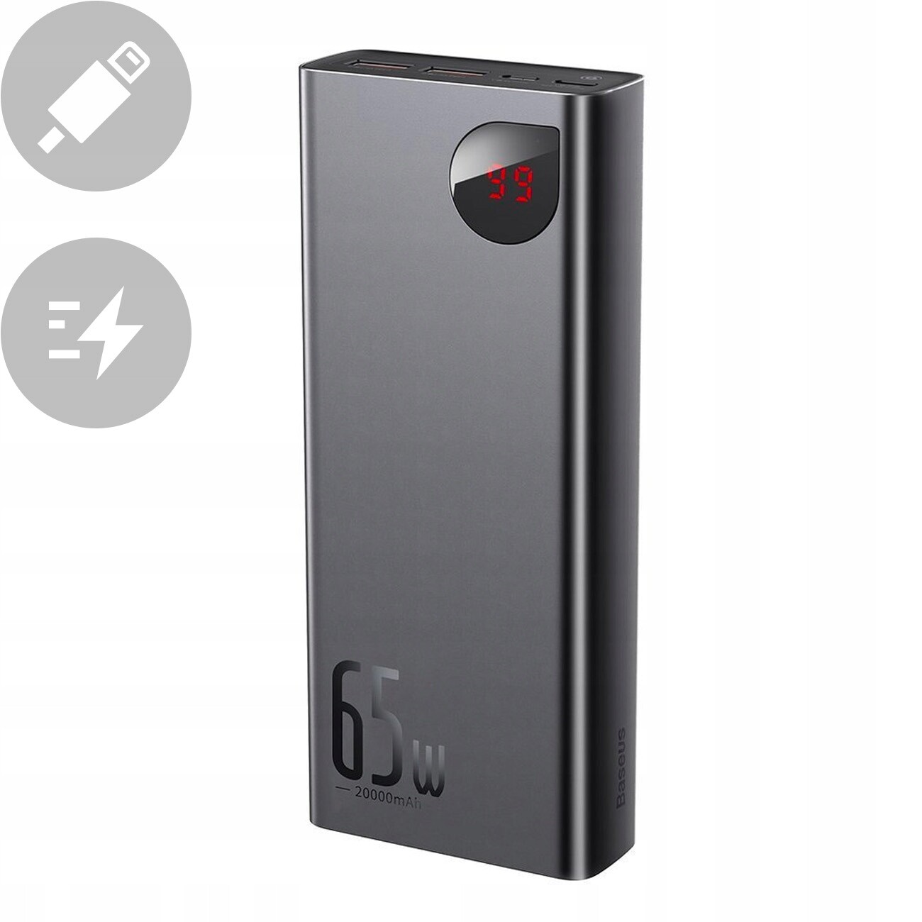 Powerbanka 20000 Mah S Velkou Kapacitou, Rychlé Nabíjení 65 W Qc Pd