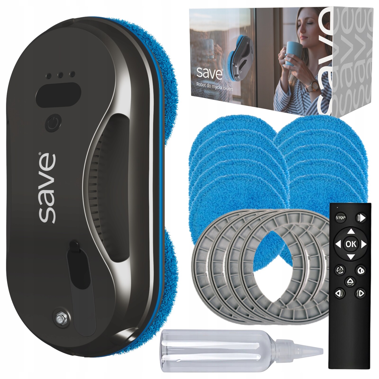 Robot Na Okna Skla Zrcadla Čistič Oken Inteligentní čistič oken Sada