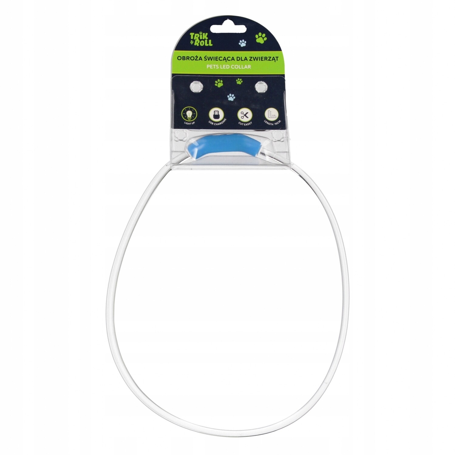 ND39_564517 Psí Obojek Led Usb 70CM Trick 12/7
