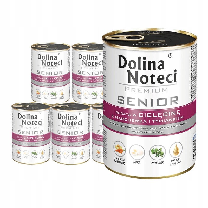 Krmivo pro psy Dolina Noteci Premium Senior bohaté na telecí maso 12 x 400g