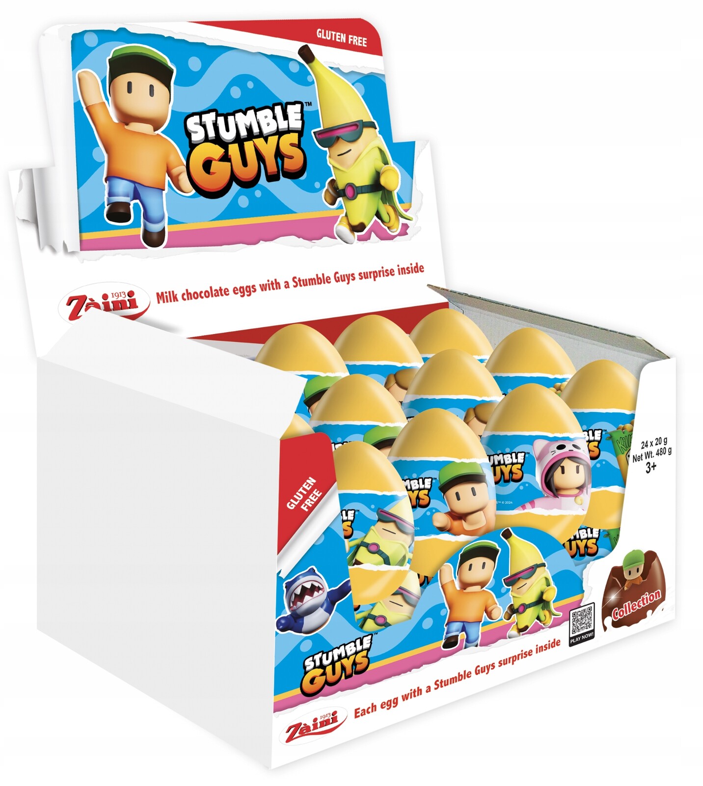 Italská Čokoládová Vajíčka S Překvapením Stumble Guys Karton 24 ks x 20 g