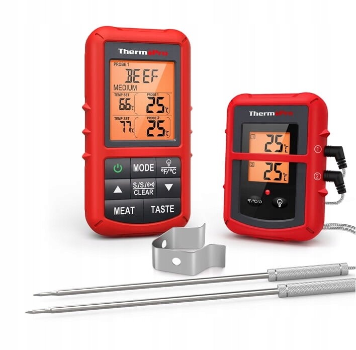 Kuchyňský teploměr Bezdrátový 2 Sondy Grill Udírna ThermoPro TP-20