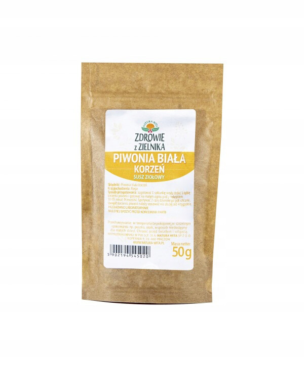 Pivoňka Bílá Kořen Bylinná sušina 50g Natura Wita