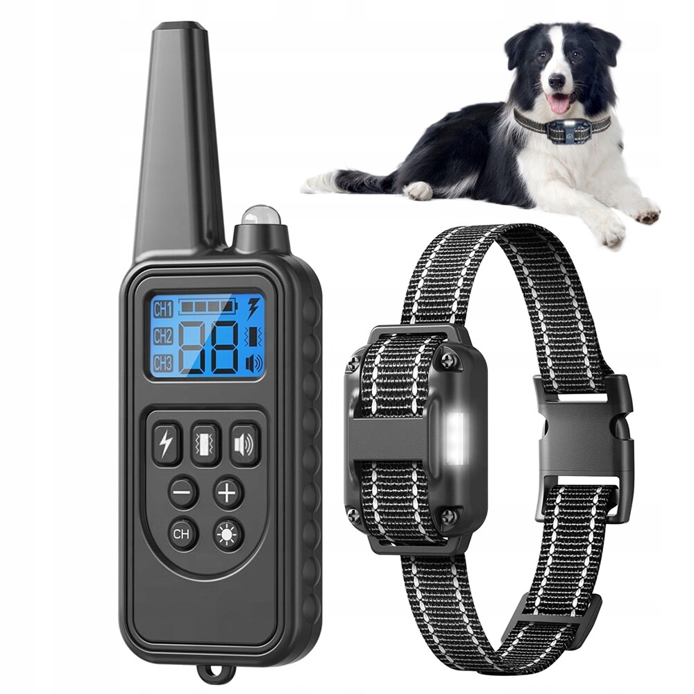 Tréninkový Obojek Pro Psa Vodotěsný IP67, Dálkové Ovládání A Nabíjecí Přijímač