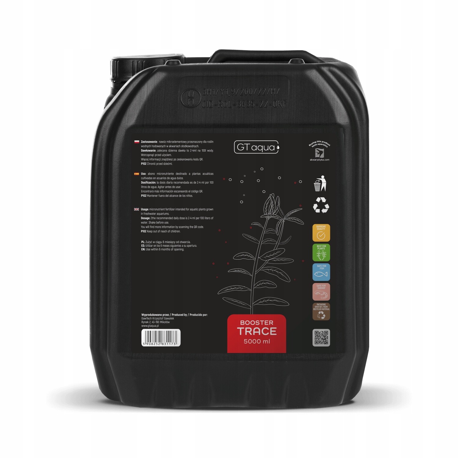 Gt Aqua Booster Trace 5 L – Mikroprvkové hnojivo pro akvária