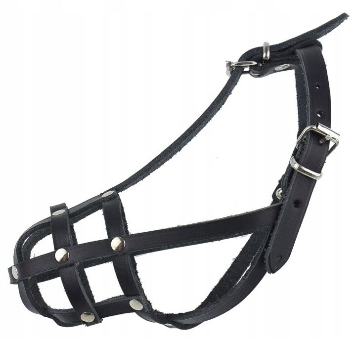 Kožený náhubek pro psa Champion Ruský Toy RT1 13,5/3,5 cm