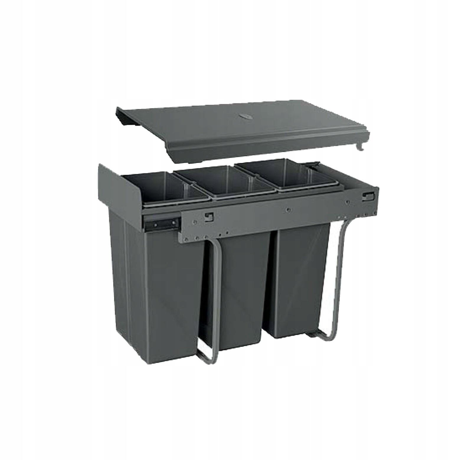 Odpadkový koš do skříňky 300 mm, 3 x 10 l upevnění