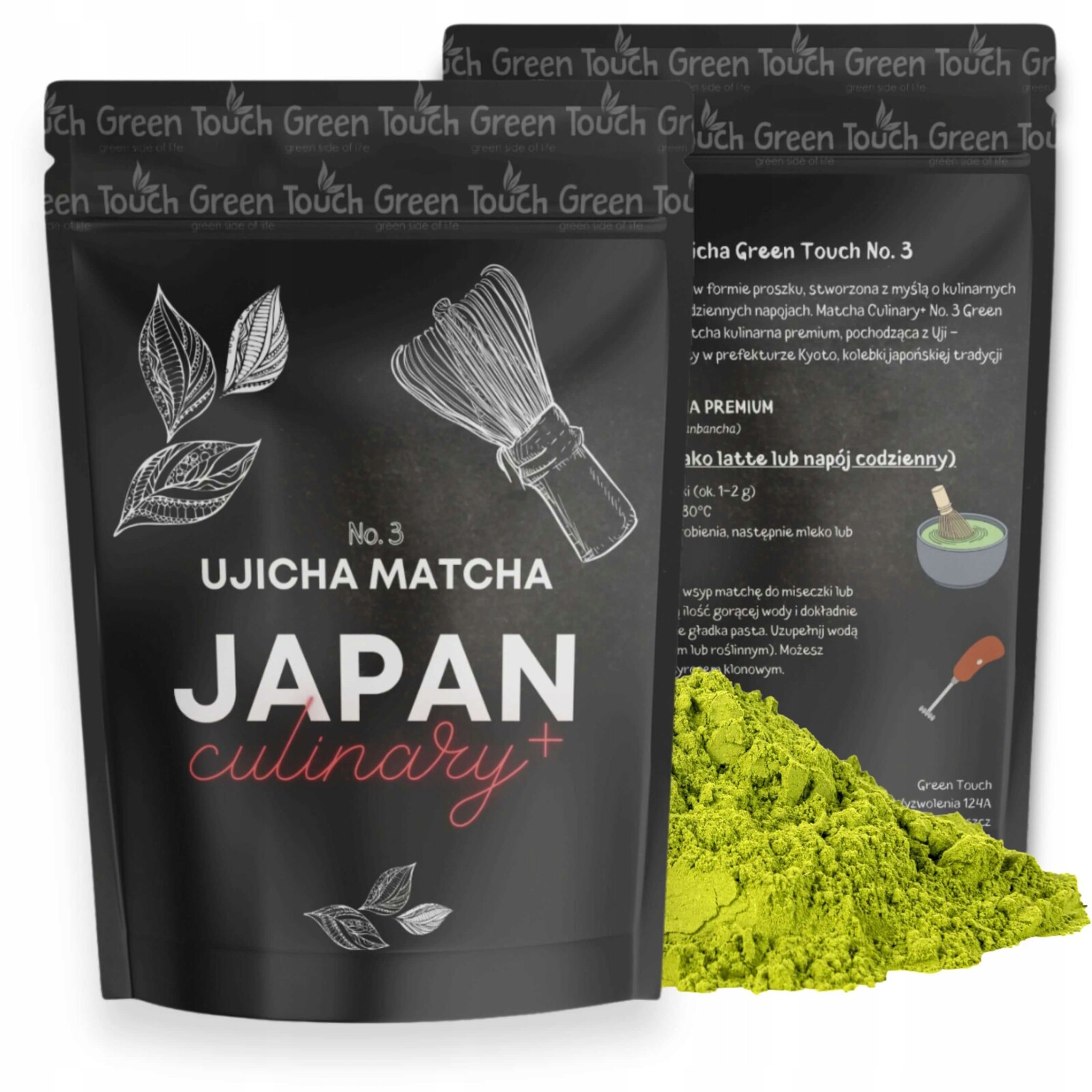 Čaj matcha Japonská 100 G Denní Culinary+ Green Touch Uji Kyoto
