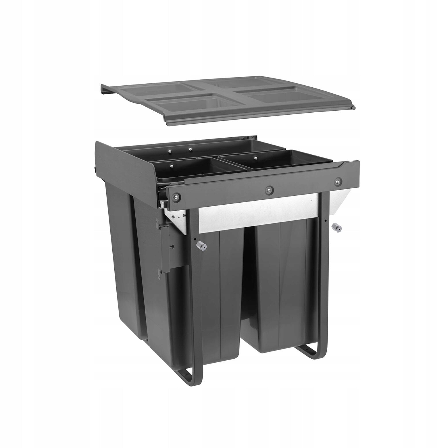 Odpadkový koš do skříňky 600 mm, 1 x 34 l 2 x 17 l