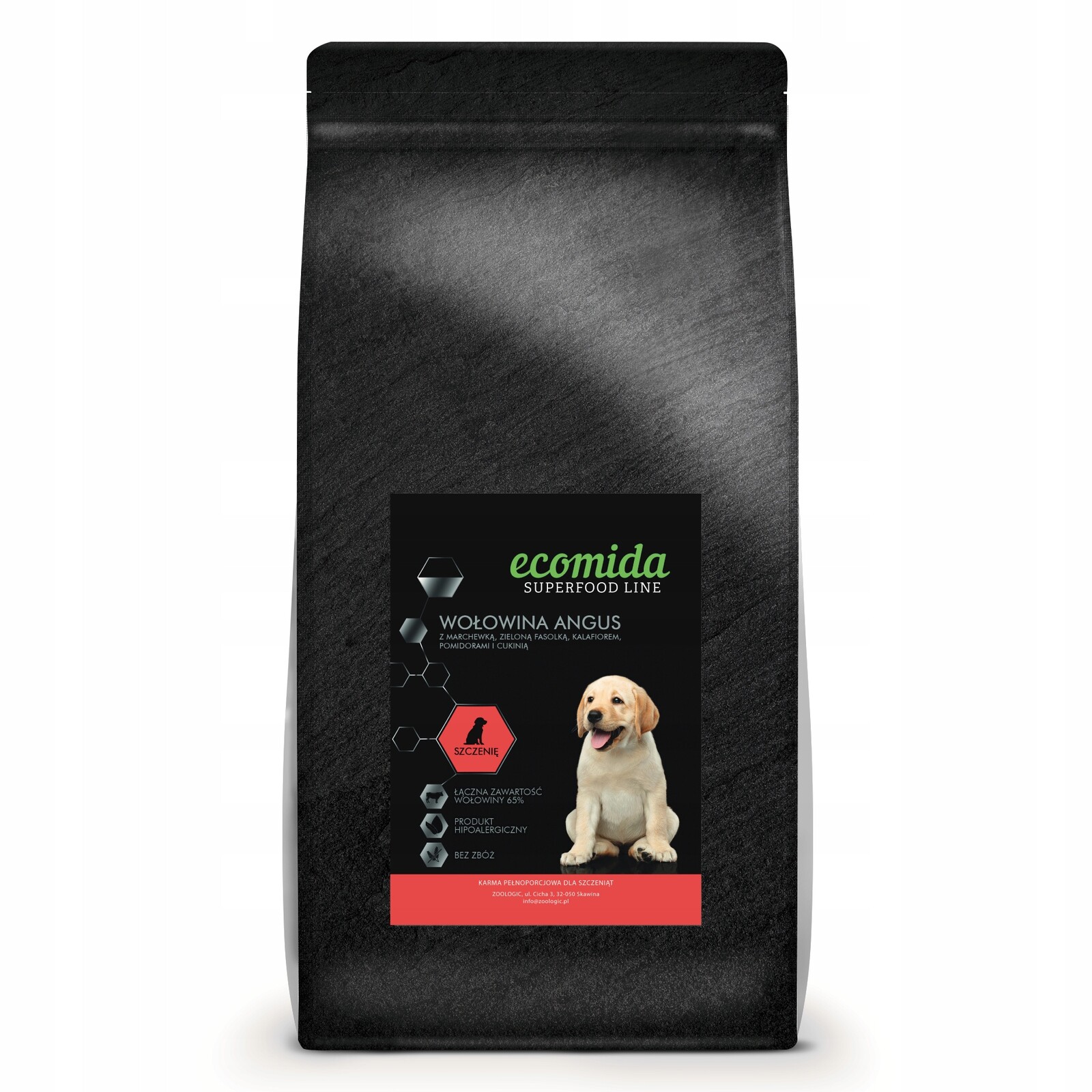 Ecomida Superfood 65 % Hovězí maso Angus, Štěně 12 kg krmivo bez obilovin