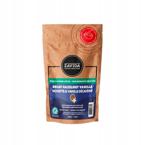 Zavida Hazelnut Vanilla Decaf bezkofeinová káva 340 g