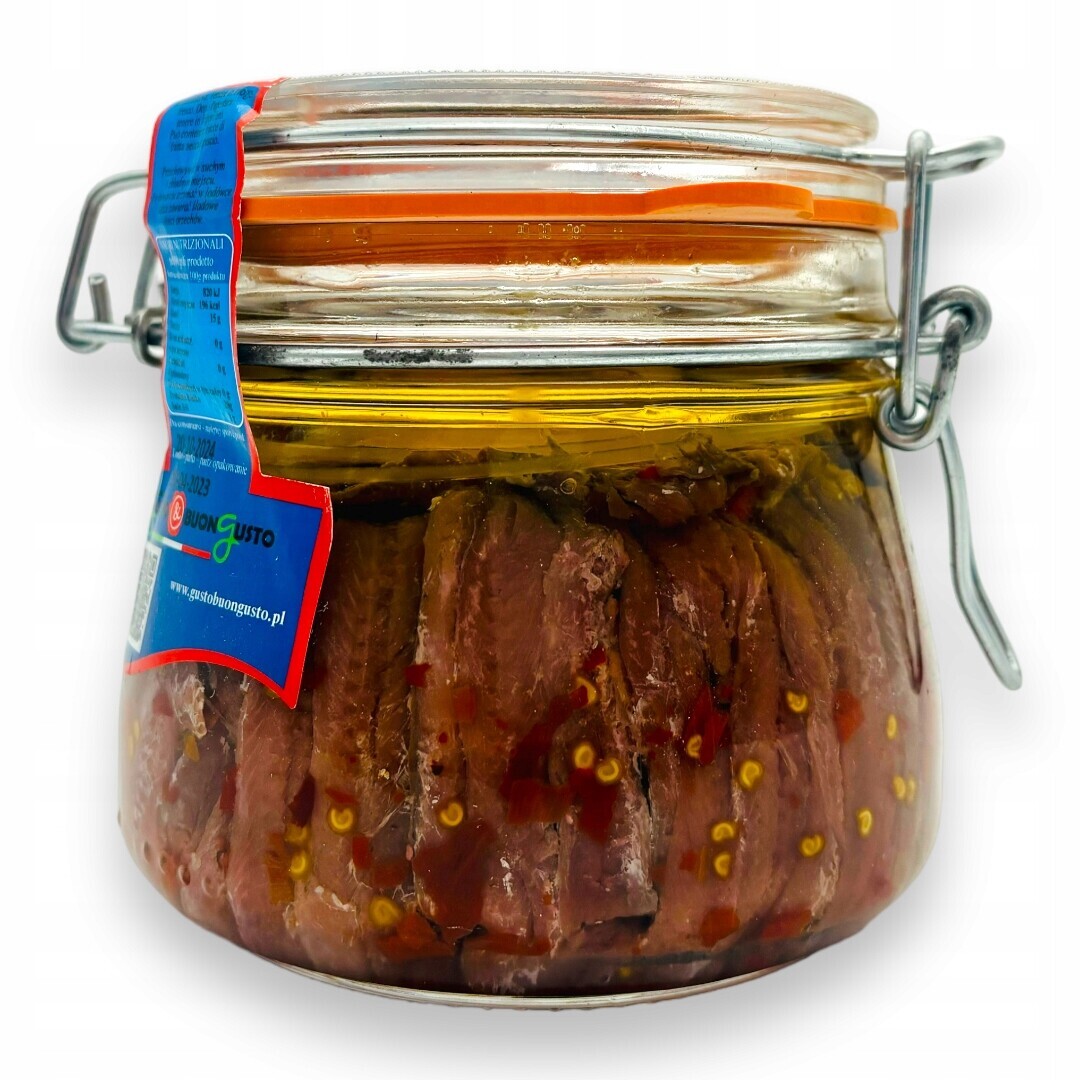 Filetti di Acciughe -anchois 580 g! Pikantní!