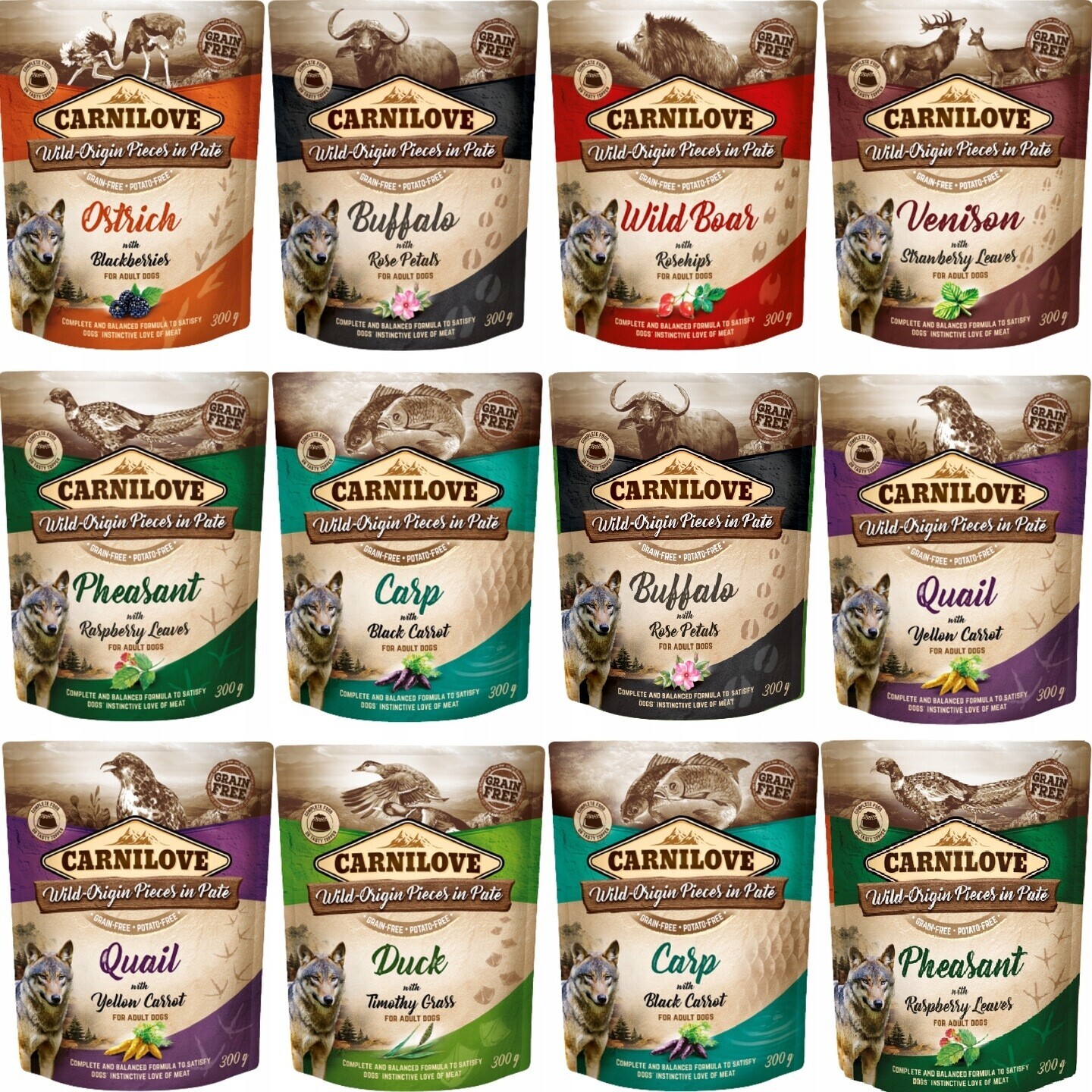 Sada Carnilove Krmivo pro psa Mix Chutí 12 x 300 g