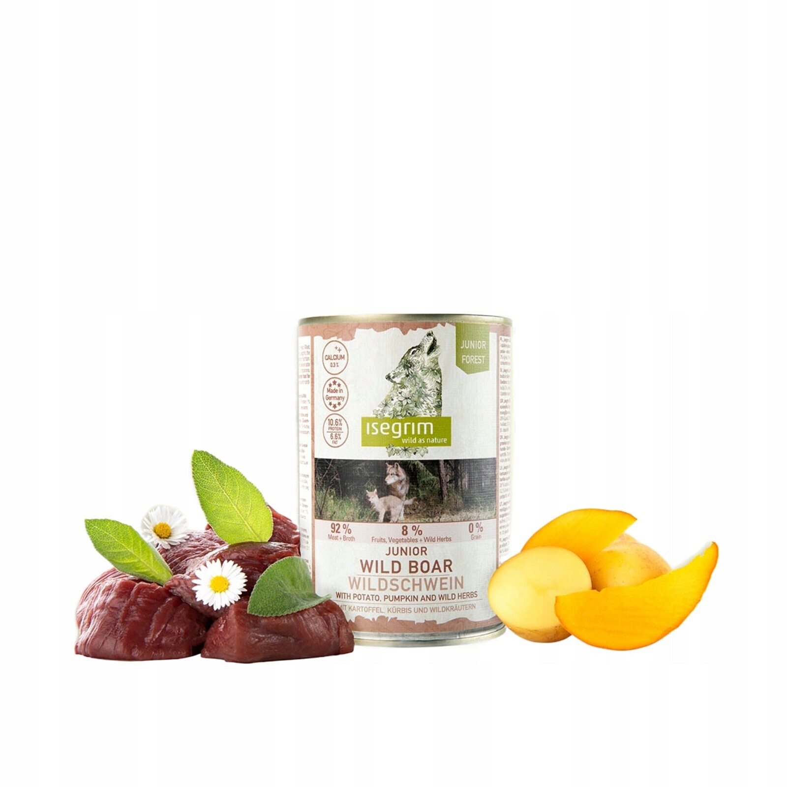 Isegrim Premium Vlhké krmivo v konzervě Junior Rajčata z divočáka 12x400g