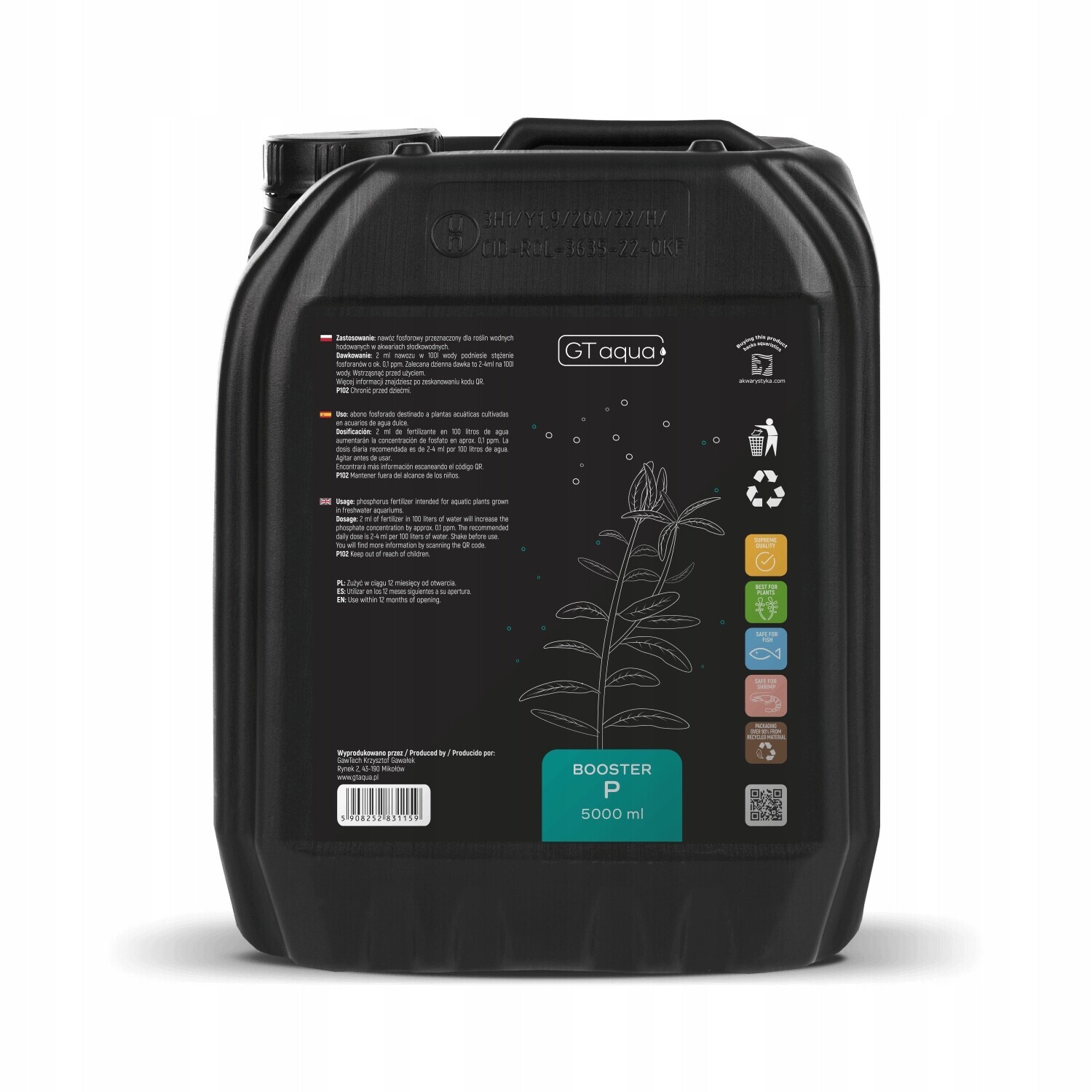 Gt Aqua Booster P 5 L – fosforečné hnojivo