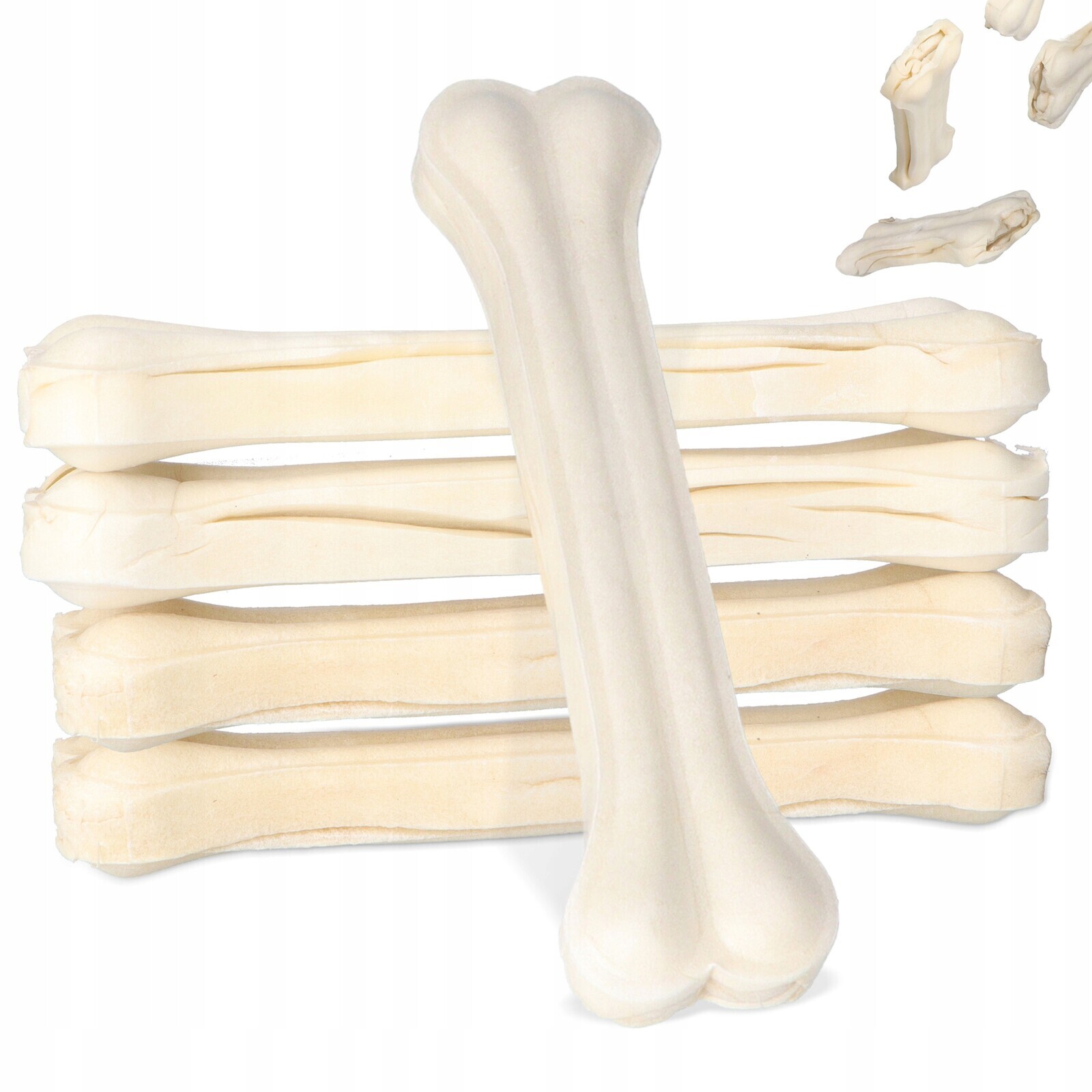 5 x Kost Psa Lisovaná Přírodní 26,5 cm Kousátko Pochoutky Pamlsek Žvýkání V Xq-p