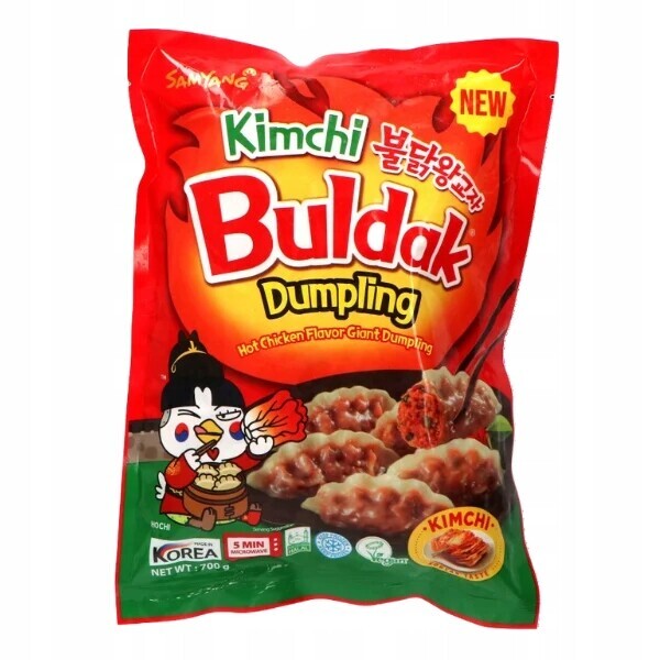Pirohy Dumplings Buldak Hot Chicken Kimchi mražené 700g Samyang
